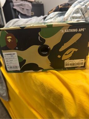 Bape Camo Shoe Box in Green and Yellow
